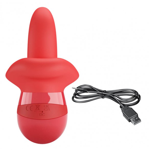 PRETTY LOVE - Obelia Swaying Tongue Stimulator Vibrator (Chargeable - Red)